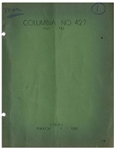 Moe Howard's 37pp. Script Dated March 1938 for The Three Stooges Film ''Mutts to You'' -- Signed by Moe on Cover in Blue Pencil -- Very Good Condition
